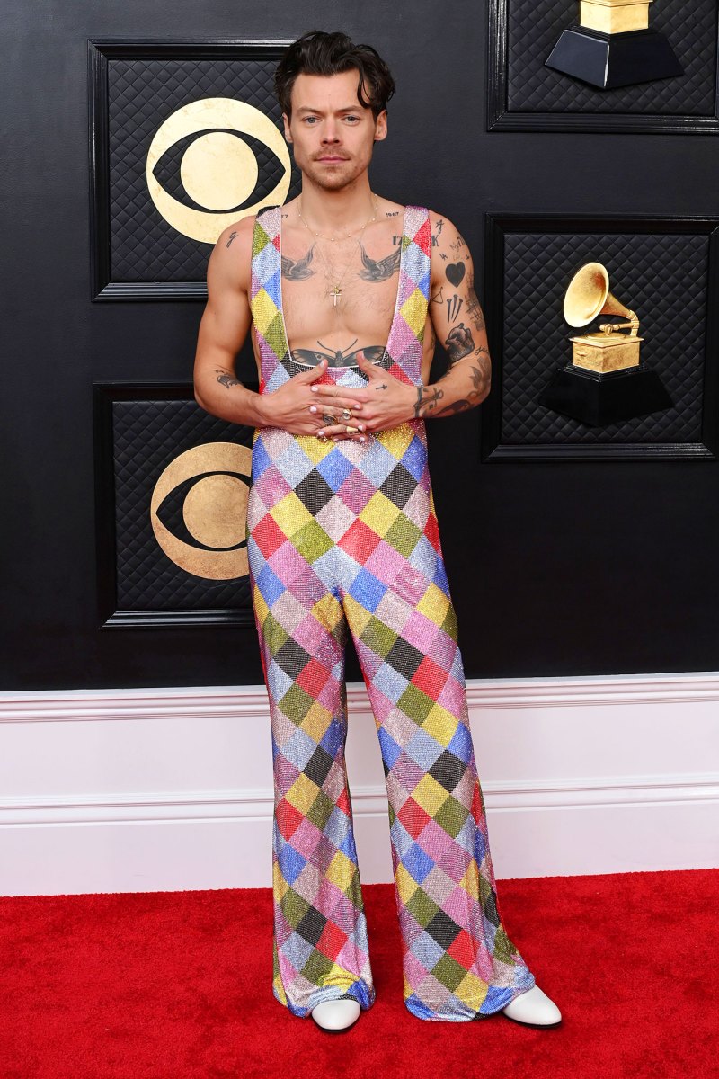 Harry Styles Red Carpet Arrive Arrival Grammys 2023