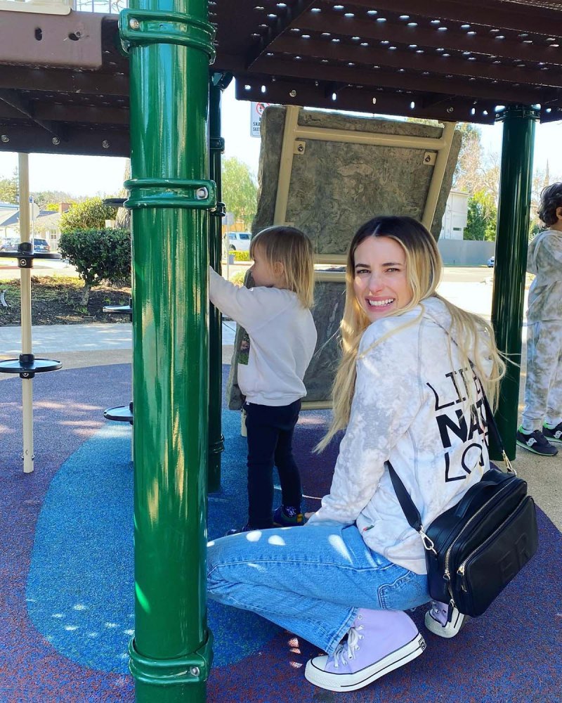 Her 'Angel Boy'! Emma Roberts Takes Son Rhodes to the Park