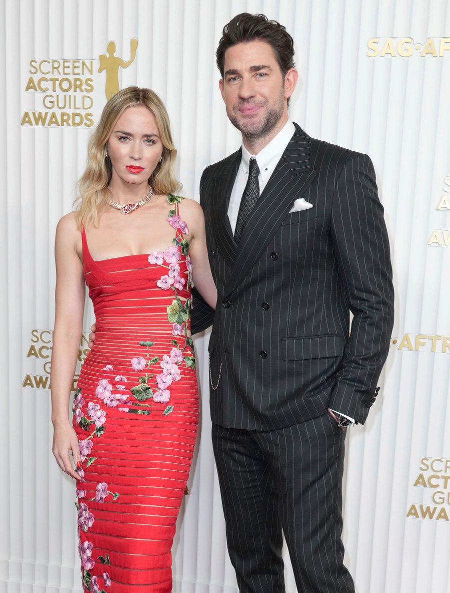 Hottest Couples at the 2023 SAG Awards: Emily Blunt and John Krasinski and More red dress