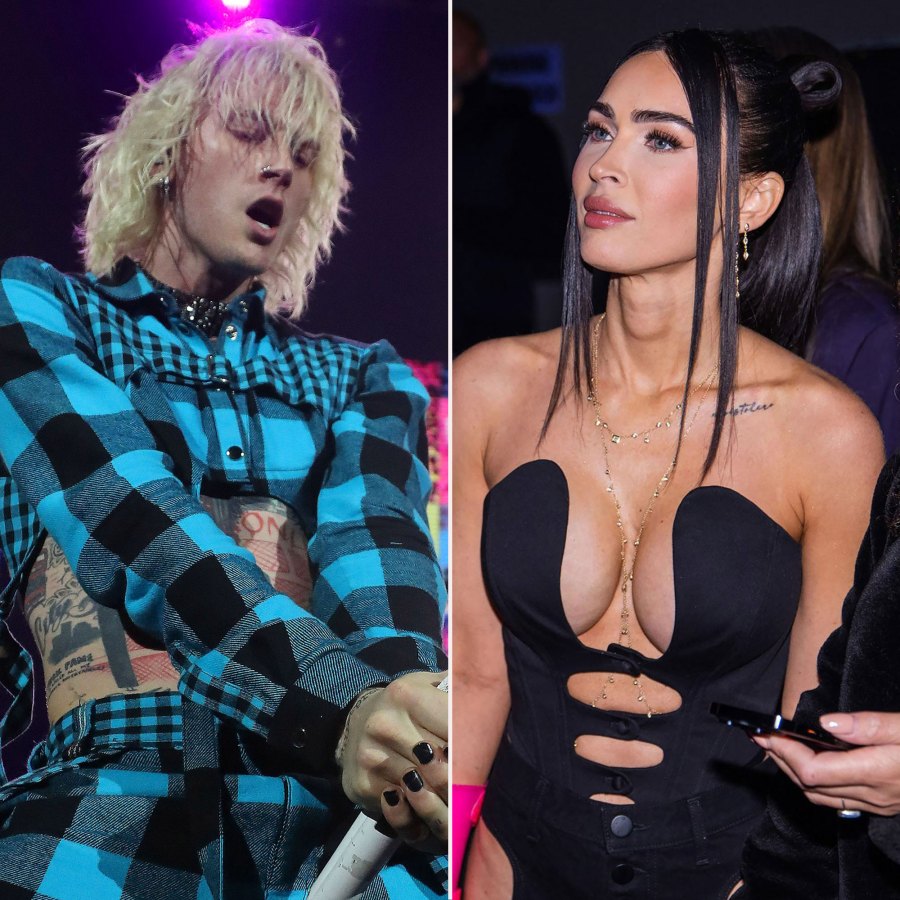 How Machine Gun Kelly and Megan Fox Spent Super Bowl Weekend Ahead of Split Rumors black nails