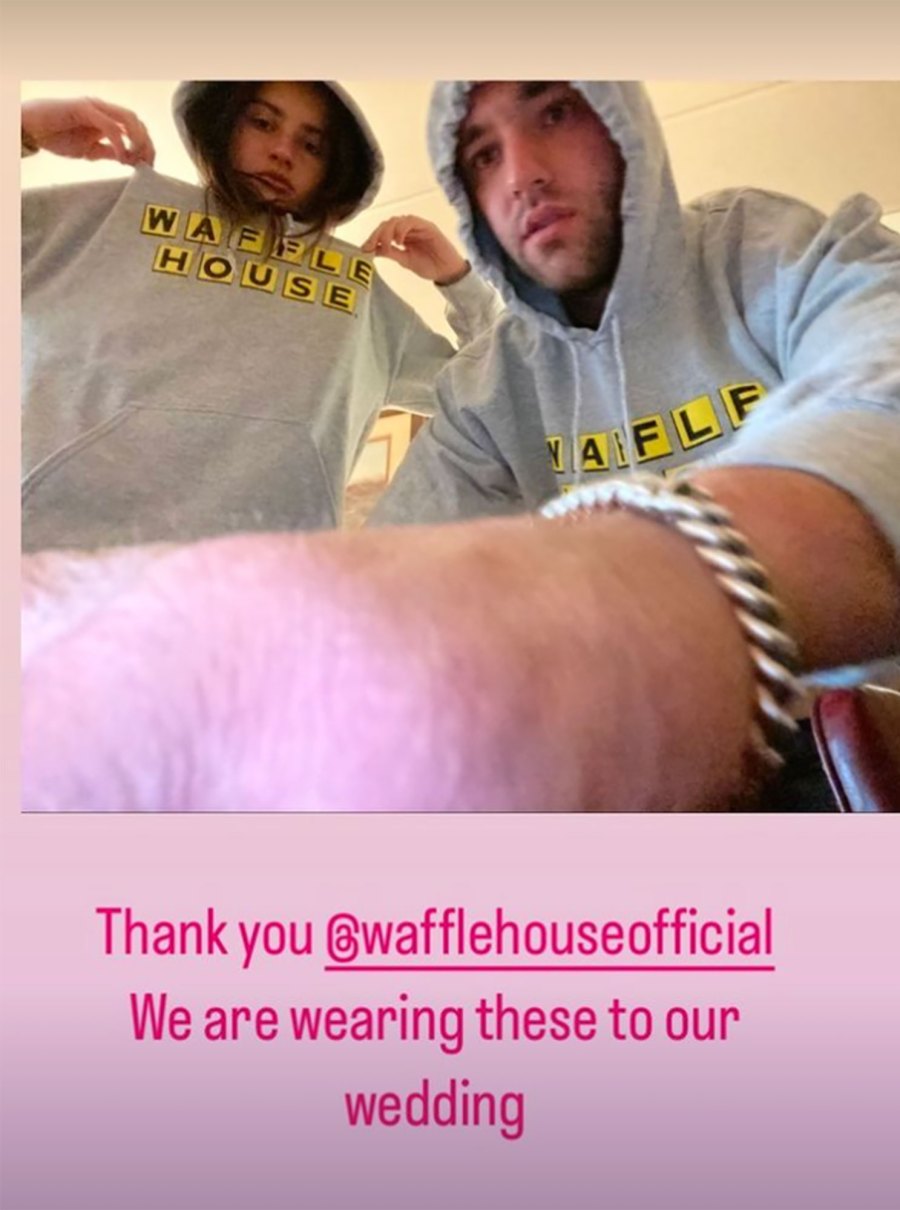 Jackson White and Grace Van Patten's Relationship Timeline waffle house hoodie