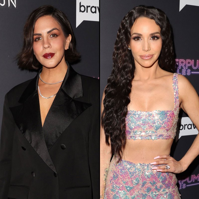 Katie Maloney Releases Text Messages to Slam Scheana Shay's Claims About Raquel Leviss, Tom Schwartz sequin crop top