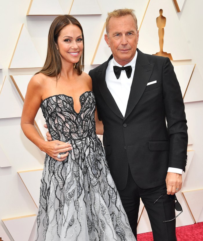 Kevin Costner Recalls How Wife Christine Baumgartner and Family Spent the Golden Globes After Not Being Able to Attend - 858 94th Annual Academy Awards, Arrivals, Los Angeles, USA - 27 Mar 2022