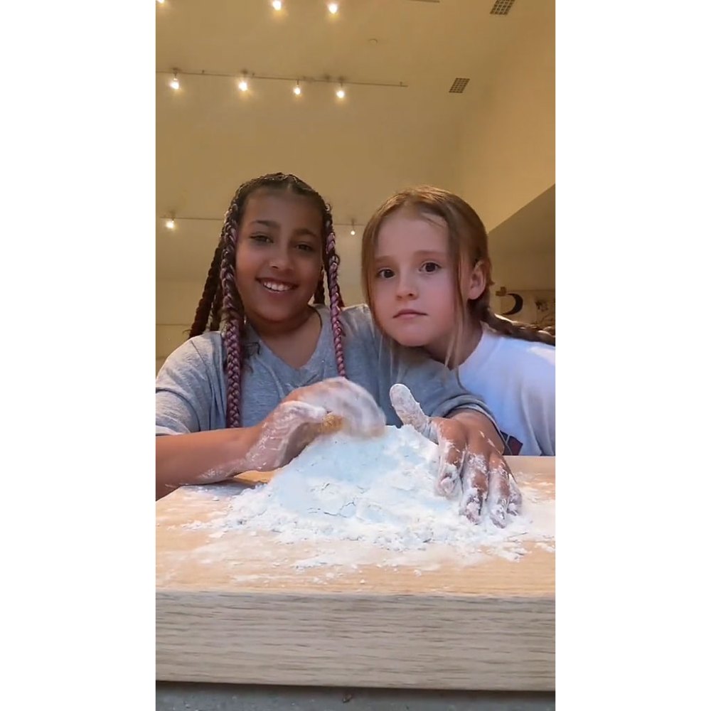 Kim Kardashian Daughter North West and Selena Gomez Sister Gracie Team Up to Make Homemade Pasta