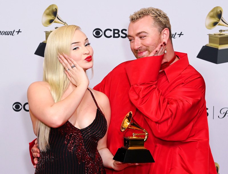 Kim Petras and Sam Smith Get Emotional Inside the 2023 Grammy Awards