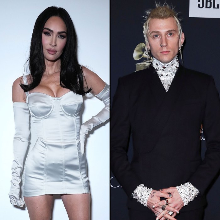 Megan Fox and Machine Gun Kelly Spotted Together Amid Split Speculation white dress