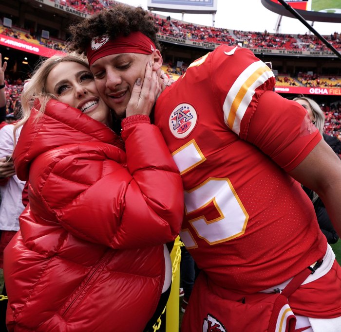 Patrick Mahomes Praises Wife Brittany Matthews and 2 Kids for 'Keeping Me Balanced' in NFL Honors Tribute red puffer jacket