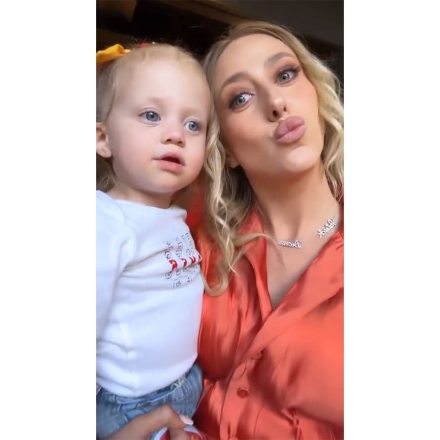 Patrick Mahomes Wife Brittany Matthews Celebrate on Field Daughter Sterling Chiefs Win Super Bowl LVII 7