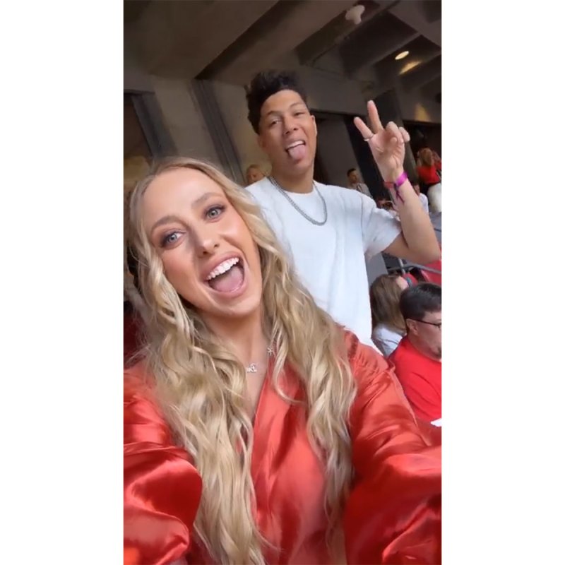 Patrick Mahomes Wife Brittany Matthews Celebrate on Field Daughter Sterling Chiefs Win Super Bowl LVII 8