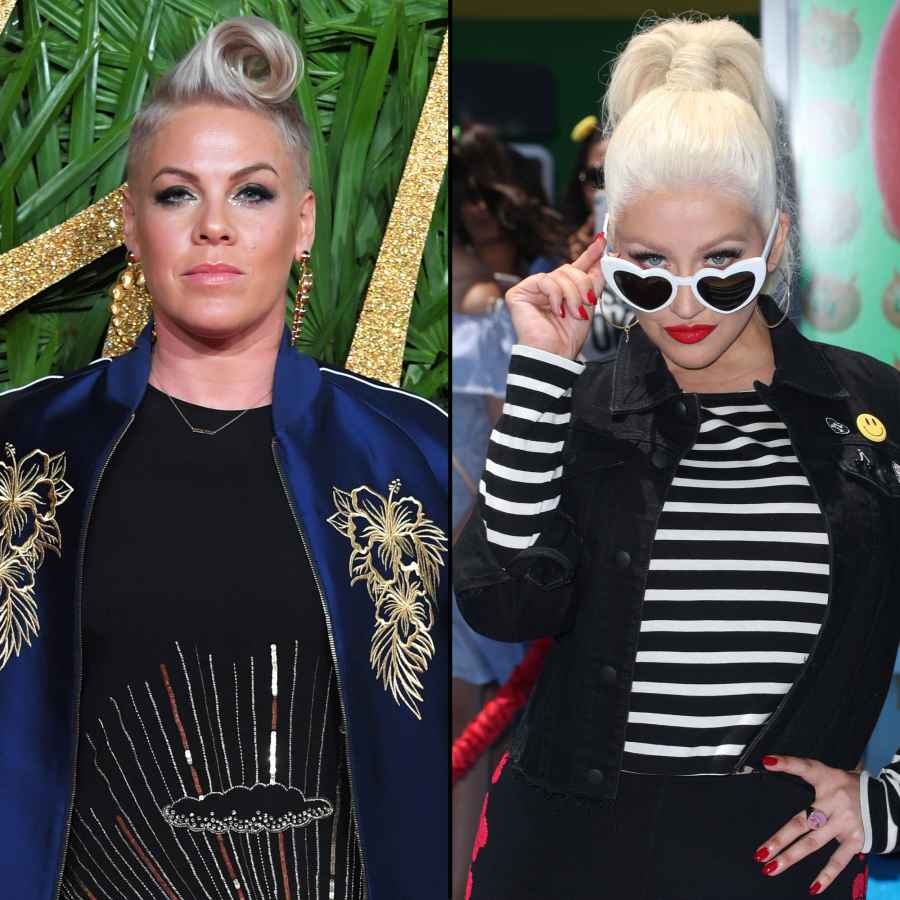 Pink and Christina Aguilera’s Friendship Ups and Downs Over the Years October 2017