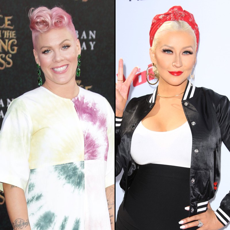 Pink and Christina Aguilera’s Friendship Ups and Downs Over the Years 2009
