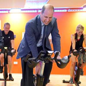 Prince William and Princess Kate Race Against Each While Taking a Spin Class