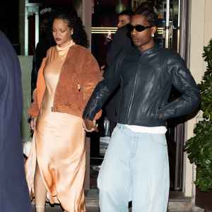 Rihanna Shows Off Baby Bump at Milan Fashion Week With ASAP Rocky: Photos