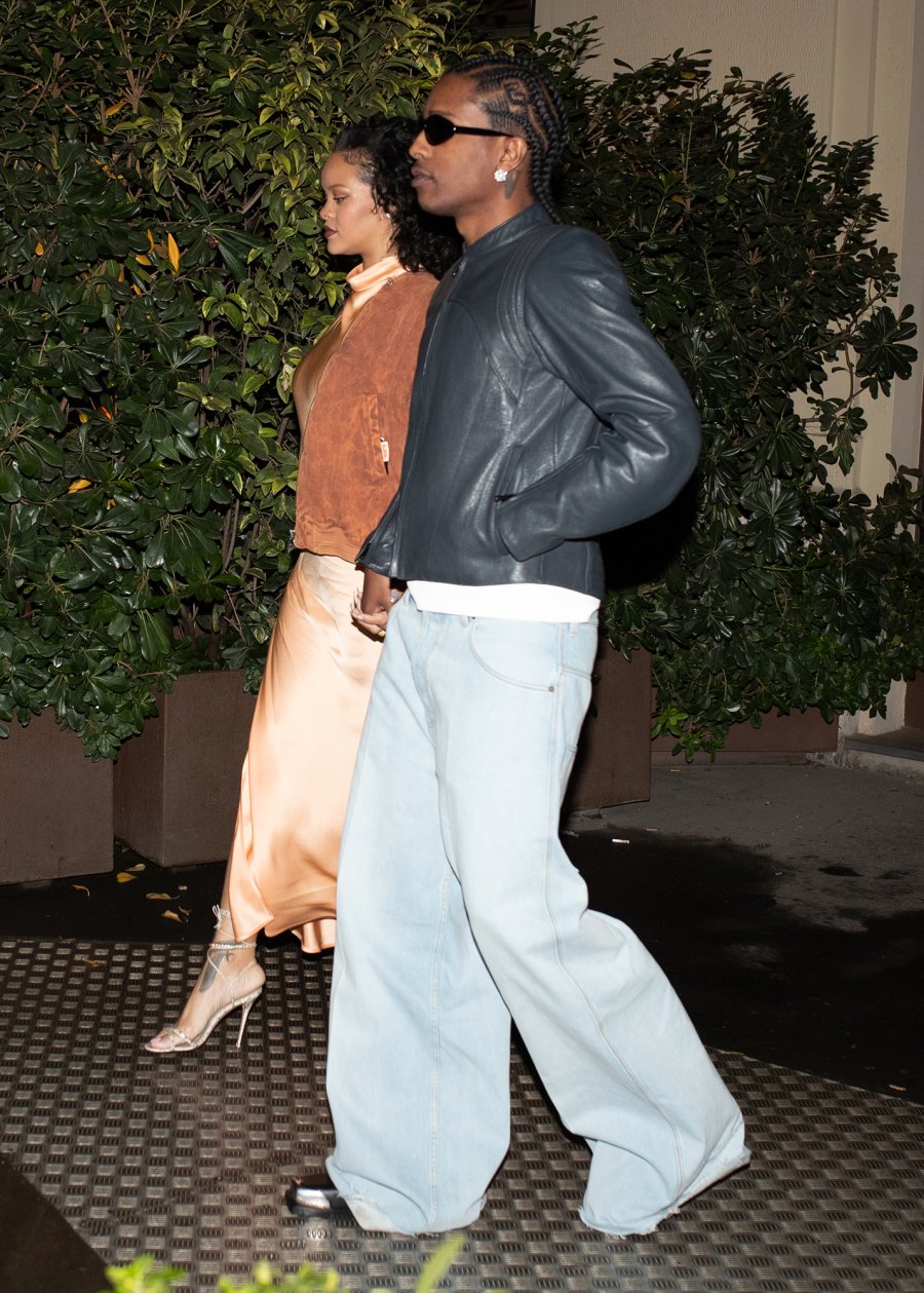 Rihanna Shows Off Baby Bump at Milan Fashion Week With ASAP Rocky: Photos