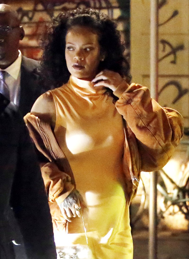 Rihanna Shows Off Her Baby Bump While Stepping Out With ASAP Rocky in Italy