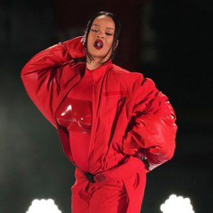 Rihanna’s Baby Bump Album Ahead of 2nd Child’s Arrival With Boyfriend ASAP Rocky: Pregnancy Pics red outfit