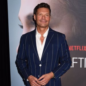 Ryan Seacrest Through the Years striped suit