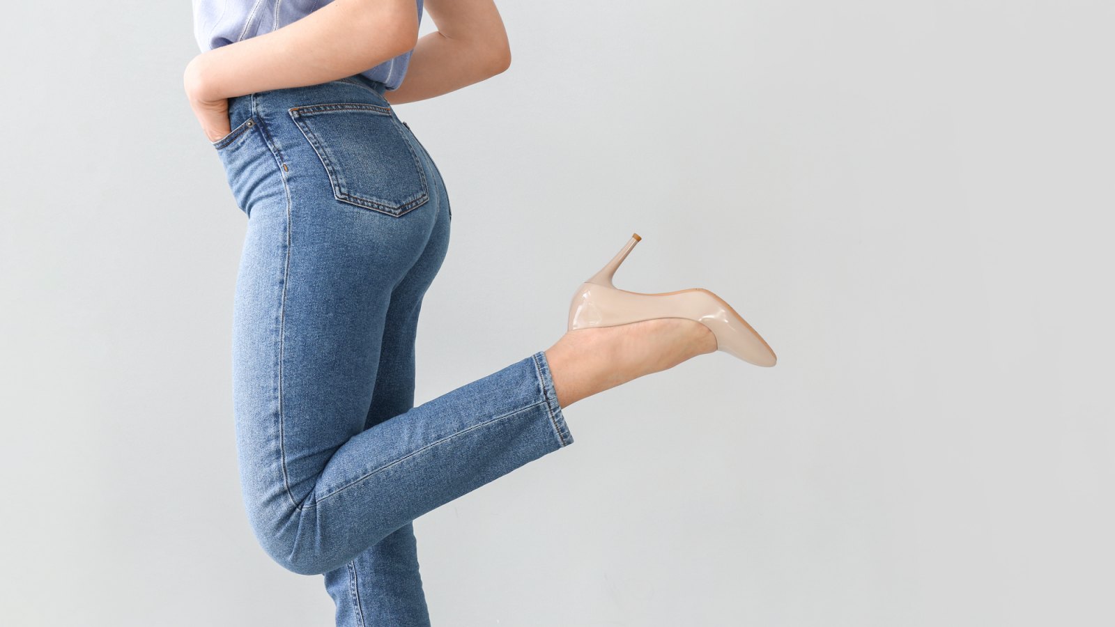 Stretch-Jeans-Stock-Photo