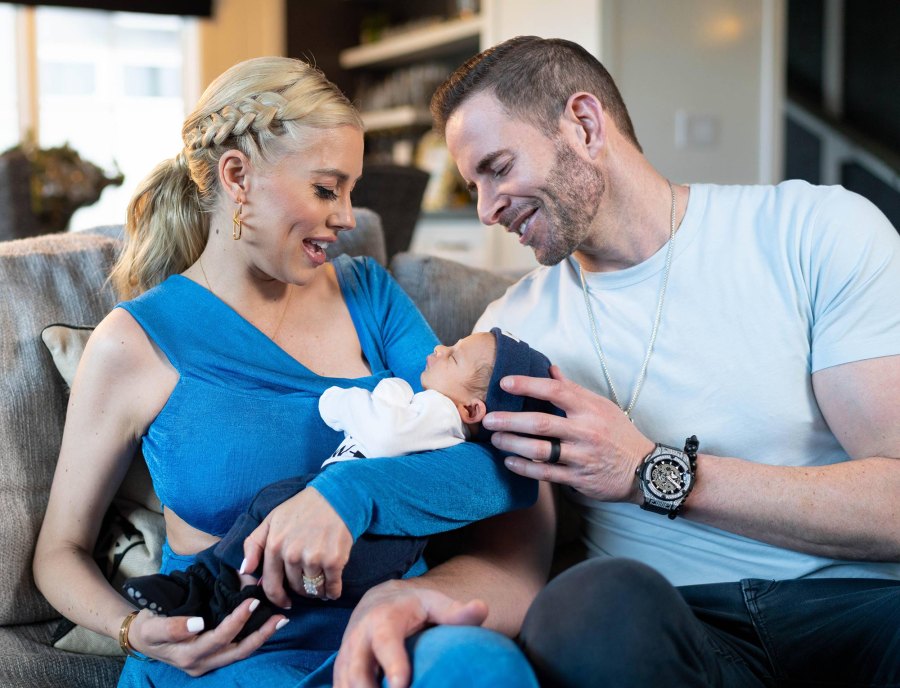 Tarek El Moussa and Heather Rae Young's Son Tristan's Baby Album: Photos blue dress