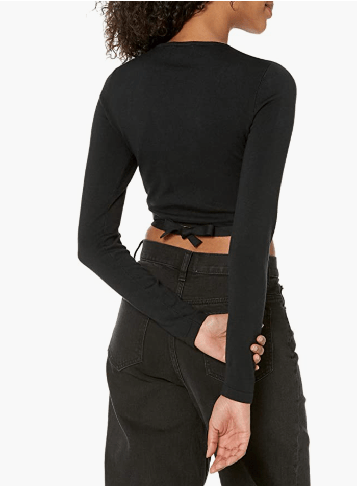 The Drop Women's Tiana Sweater Wrap Top