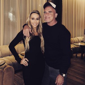Tish Cyrus Thinks She's Found Her 'Soulmate' With Dominic Purcell After Billy Ray Cyrus Split black long sleeve shirt