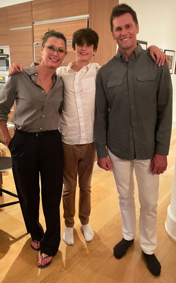 Tom Brady Shares Rare Photo of Ex Bridget Moynahan and Son Jack Amid Retirement Announcement white pants