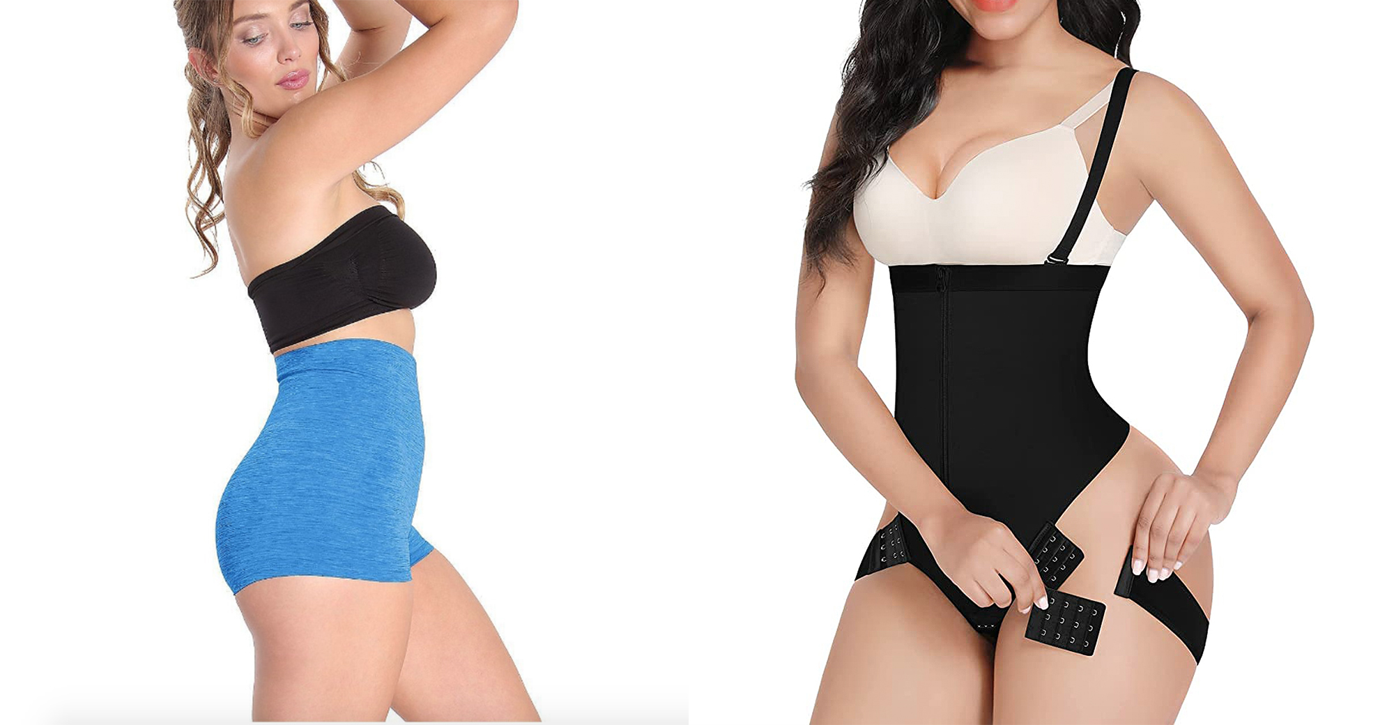 Mens Slimming Full Body Shaper With Butt Pad Compression Tummy