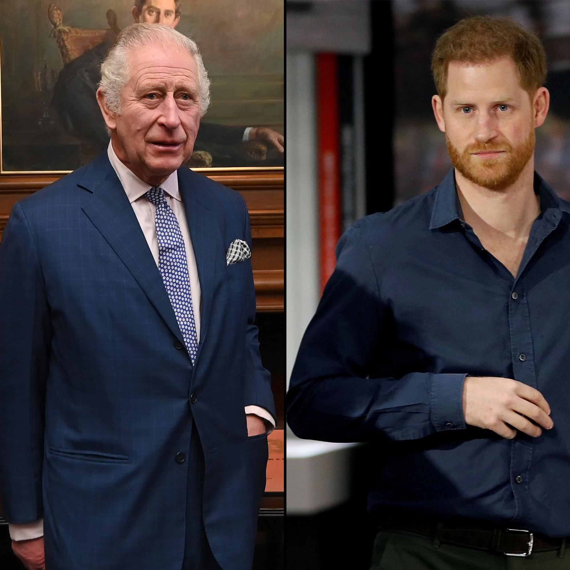 King Charles III and Prince Harry.