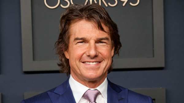 Tom Cruise Shows Off Long Hair smile