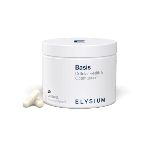 ELYSIUM Basis: NAD+ Supplement for Healthy Aging & Cellular Energy with 250mg NR + 50mg Pterostilbene, NR Supplement Boosts Nicotinamide Adenine Dinucleotide by 40%, NSF Certified for Sport - 60ct