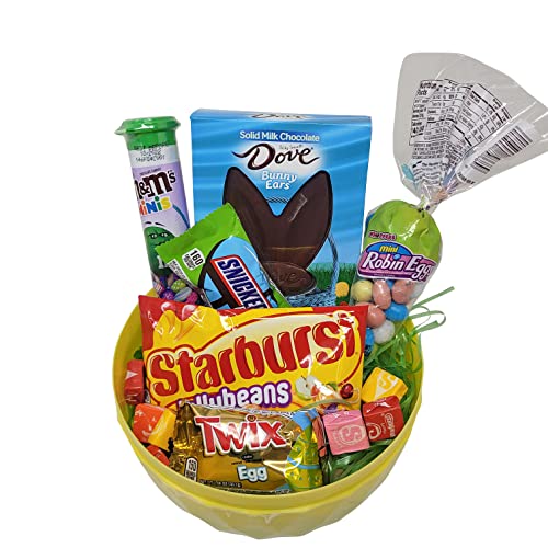 Easter Basket for Kids Teens – Premade Easter Baskets Care Package with Chocolates & Candies Snack Pack Care Munch Box Easter Gifts for Boys Girls Adults – Easter Baskets For Kids Already Filled
