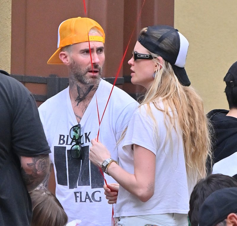 Adam Levine and Behati Prinsloo Pack on the PDA at Disneyland While Celebrating His 44th Birthday: Photos