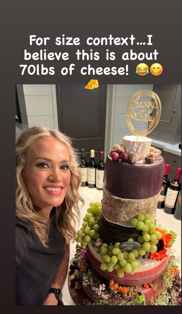 Carrie Underwood's cake of cheese
