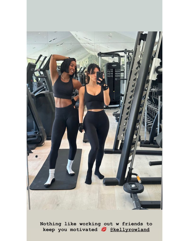 Celebrity Workout Buddies- Reese Witherspoon, Naomi Watts, Chris Pratt and More - 945 Kim Kardashian Kelly Rowland