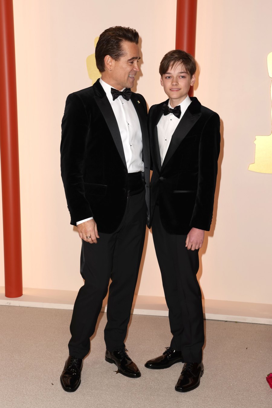 Colin Farrell Makes Rare Appearance With 13-Year-Old Son Henry on Oscars Red Carpet