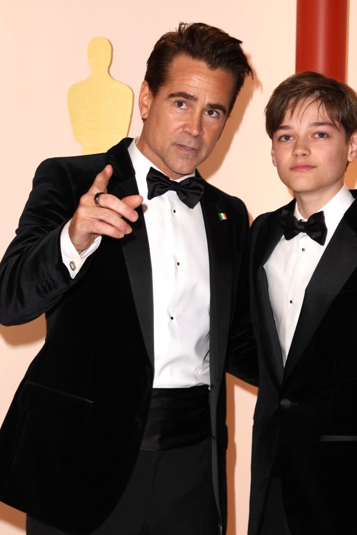 حضور نادر کالین فارل با پسر 13 ساله هنری در فرش قرمز اسکار