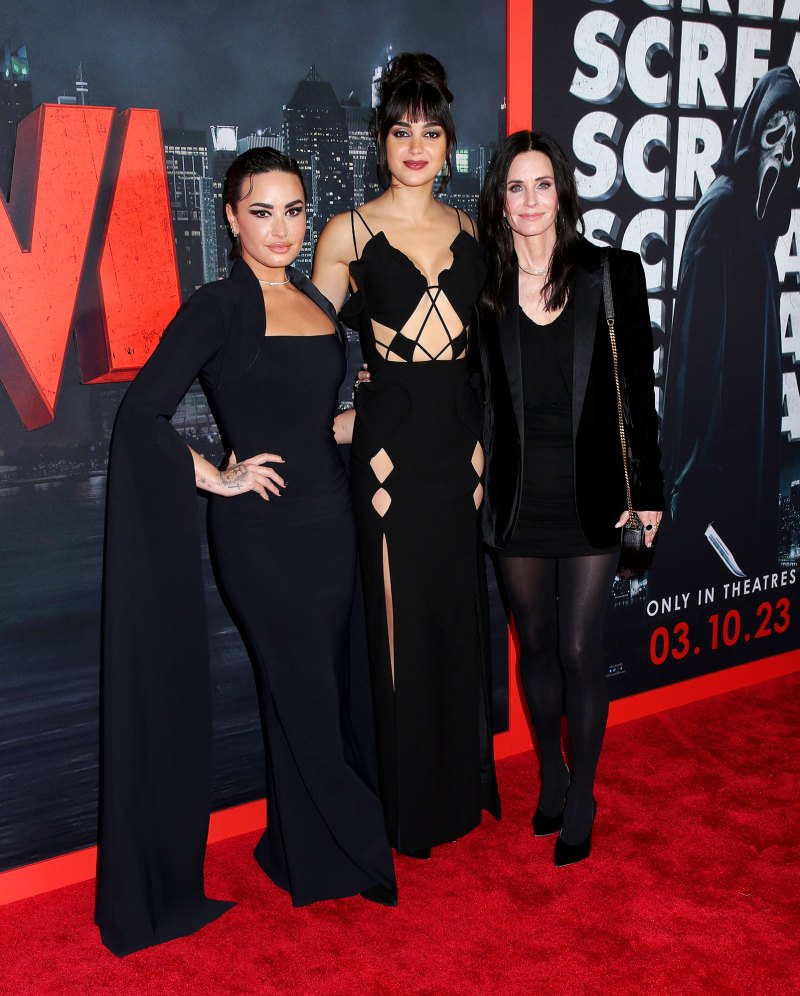 Demi Lovato, Melissa Barrera and Courteney Cox Scream VI Red Carpet