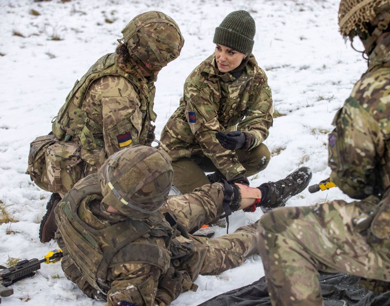 Duchess Kate Middleton Wears Military Camouflage While Participating in Battlefield Training Exercises 4