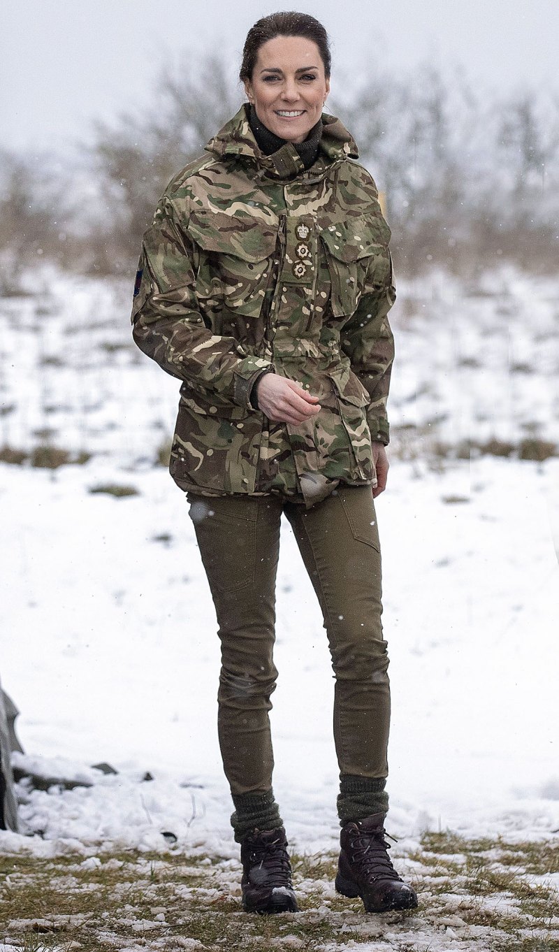 Duchess Kate Middleton Wears Military Camouflage While Participating in Battlefield Training Exercises