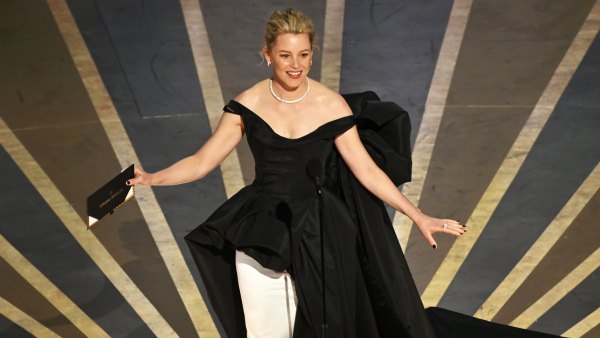 Elizabeth Banks Trips On Stage While Presenting During the Oscars and Blames