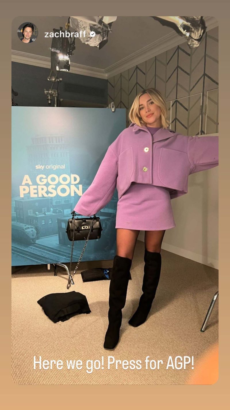 Exes Zach Braff and Florence Pugh Reunite to Promote New Film 'A Good Person'