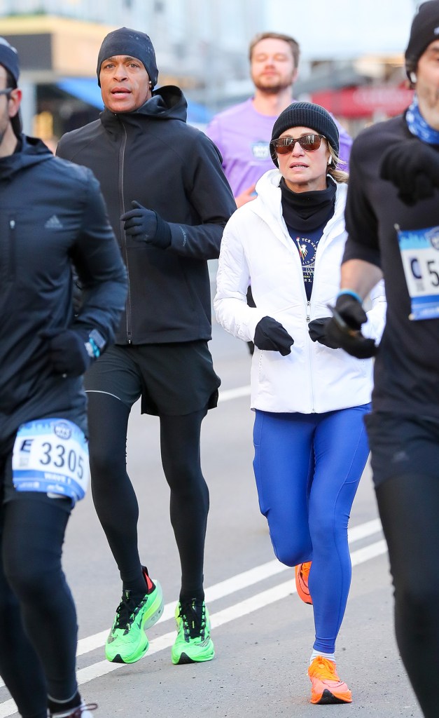 Former 'GMA3' Cohosts Amy Robach and T.J. Holmes Run NYC Half Marathon Together Amid Romance: Photos