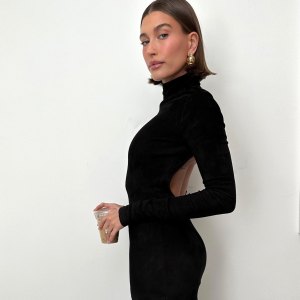 Hailey Bieber in LBD