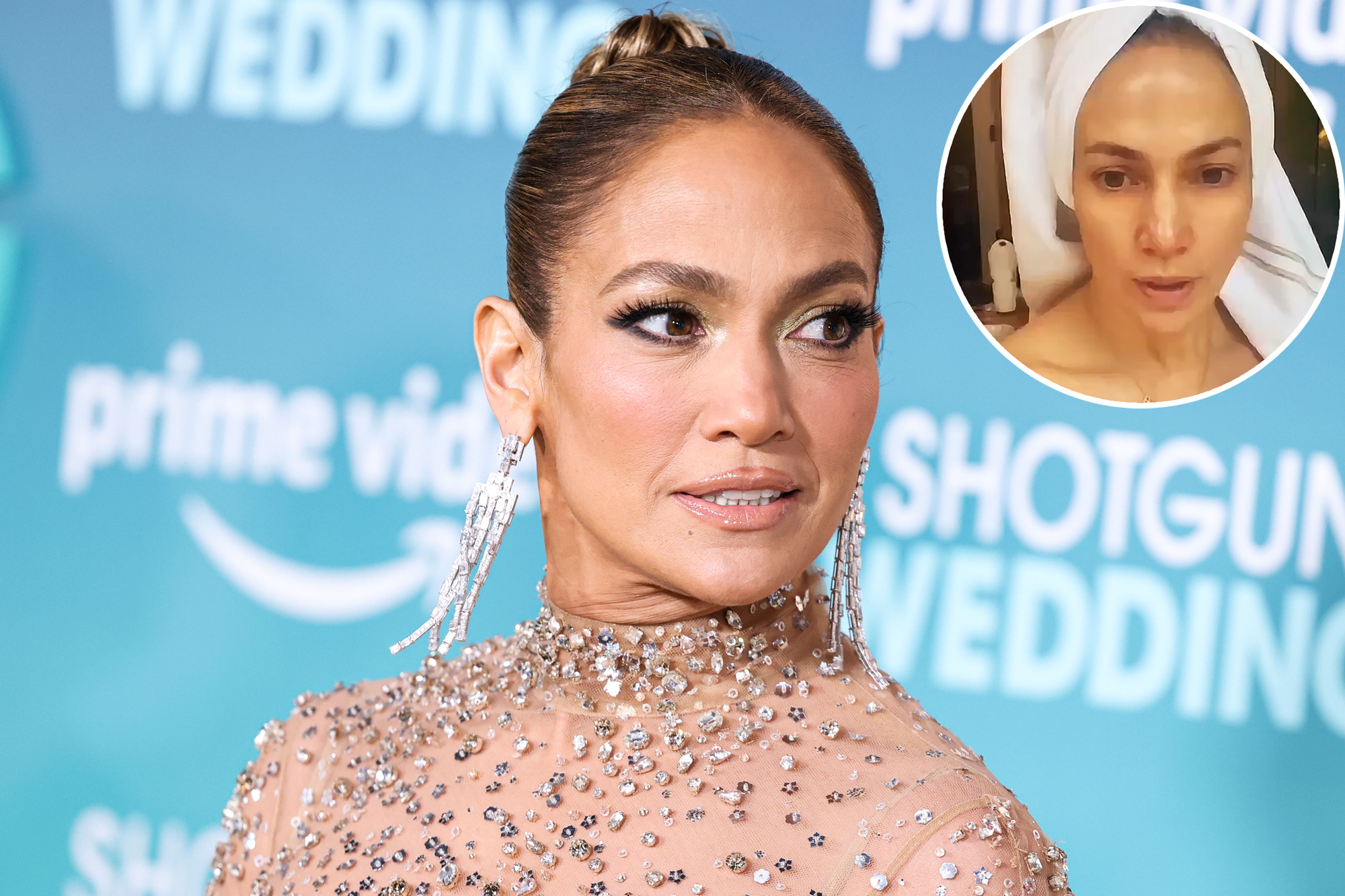 Jennifer Lopez Wears 'Ben' Necklace as She Shows Off a Fresh Face Thanks to 'Consistent' Skincare