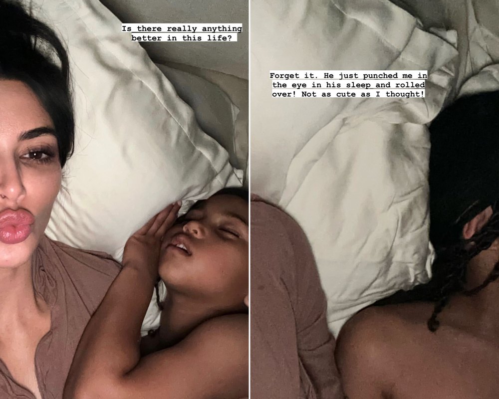 Kim Kardashian Jokes Son Saint Isn't 'As Cute' After He Punched Her in the Face in His Sleep