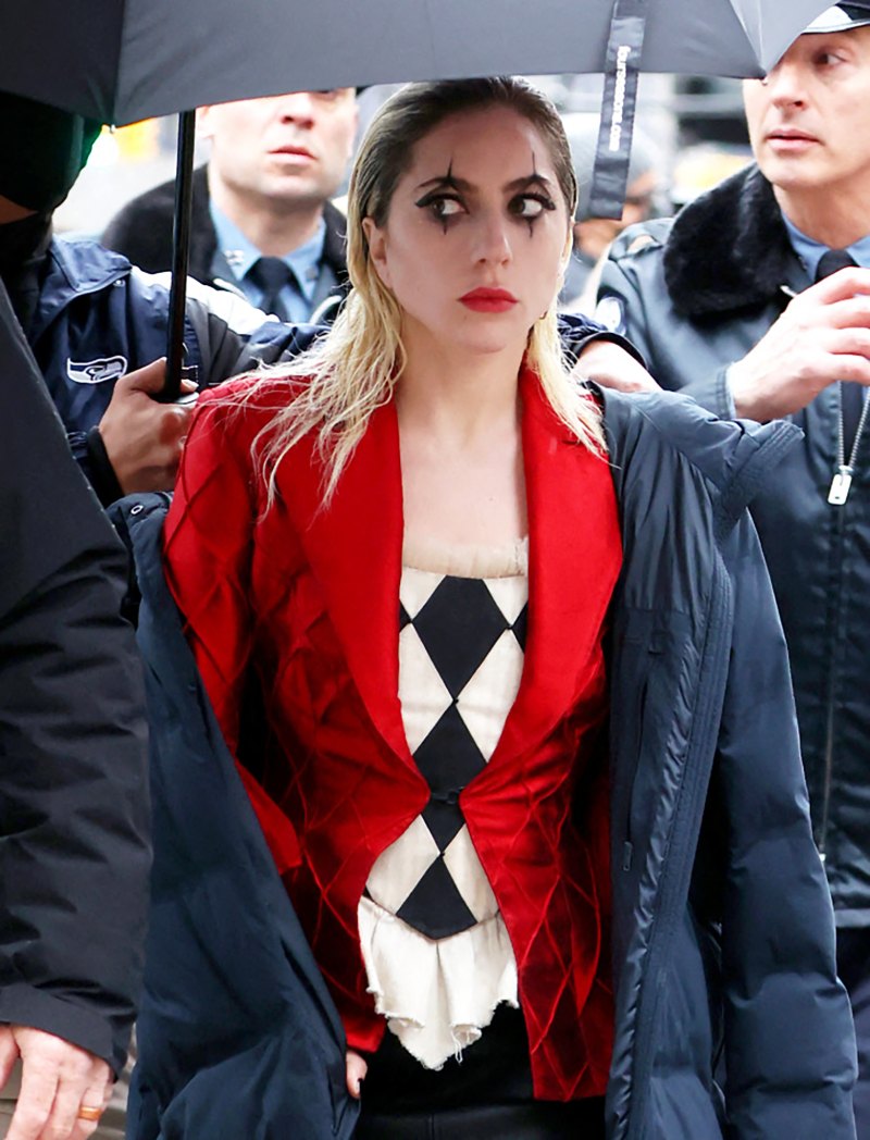 Lady Gaga Steps Out in Harley Quinn Costume, Makeup for 1st Time While Filming 'Joker 2'