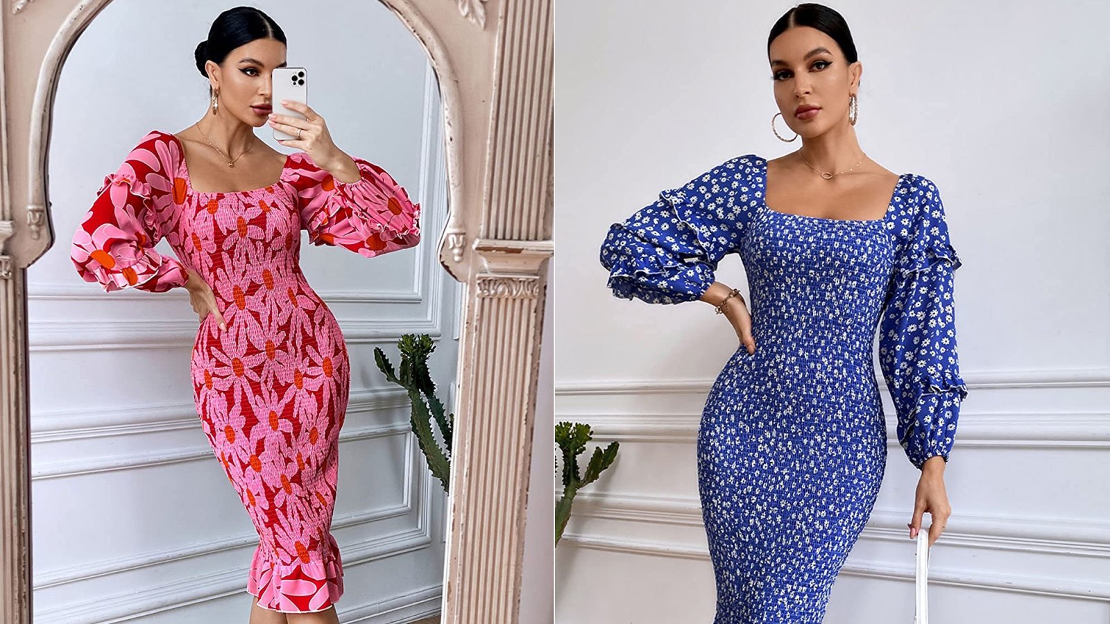 Reviewers Say That This Floral Bodycon Dress Is Seriously Figure Flattering