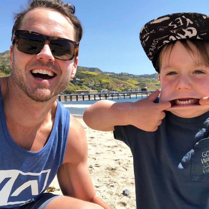 Paul Campbell Family Album: See the Hallmark Channel Star’s Sweetest Moments With Wife and Son blue tank April 2019
