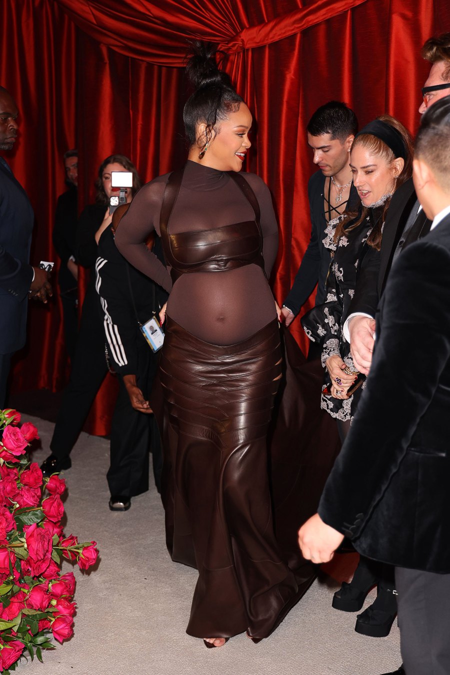 Pregnant Rihanna Shows Off Her Baby Bump While Walking the Oscars Red Carpet - 647 95th Annual Academy Awards, Arrivals, Los Angeles, California, USA - 12 Mar 2023 Oscars 2023