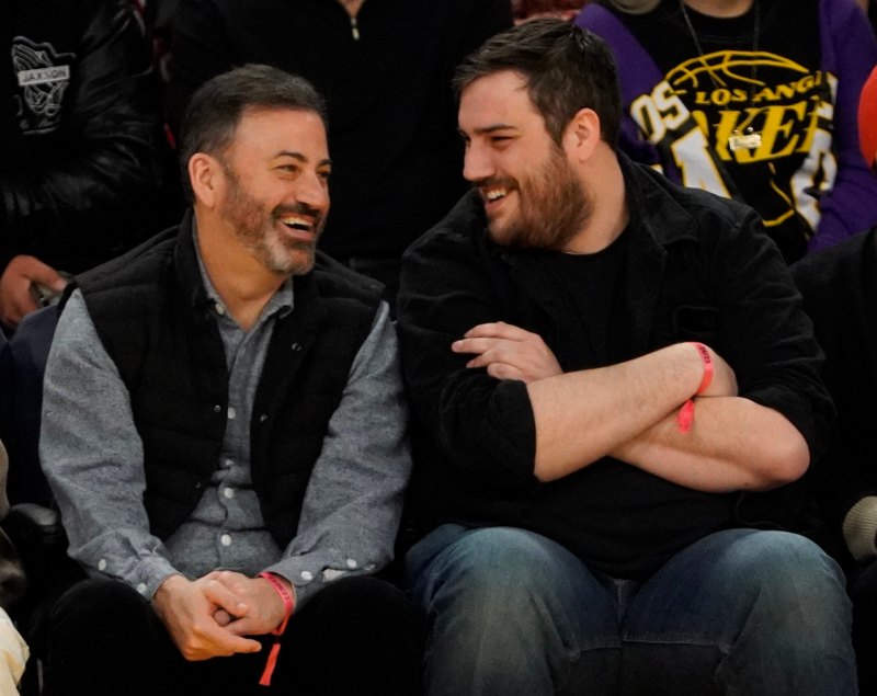 Jimmy Kimmel And His Son Are Spotted At The Los Angeles Lakers Vs Chicago Bulls Game At Crypto.com Arena